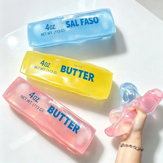 Butter Slow Rising Squishy Toy - Soft Handheld Size Fidget Sensory Squishies, Whimsical Gift for Party Bags-Festive Home Supplies, Stress Relief Decompression Toy,Gifts for family and friends