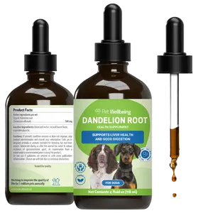 Pet Wellbeing Dandelion Root - Holistic Digestive & Liver Support for Dogs, 4 oz Liquid Supplement, Organic & Sustainably Cultivated, FDA-Registered, GMP-Certified