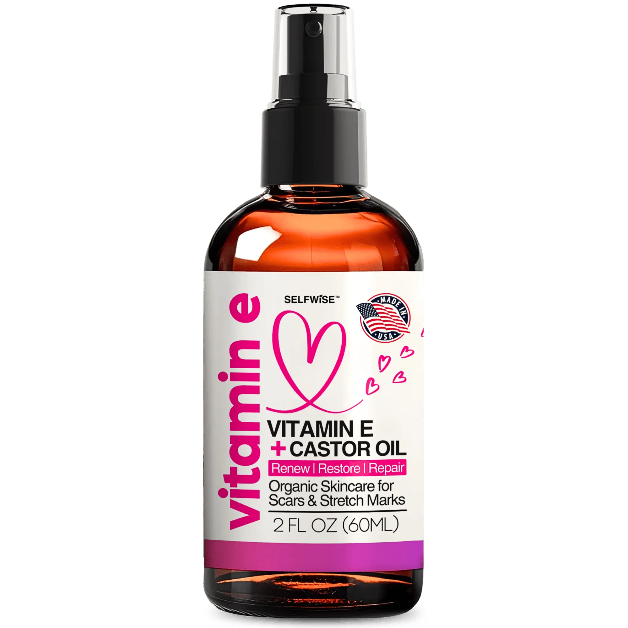 Vitamin E Body Oil - for Scars, Stretch Marks & Dry Skin
