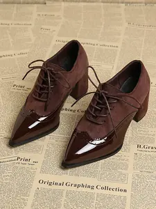 Women's Mary Jane Shoes, Elegant, Classy, Plain Design, Closed, Rubber Sole Material, All Season Wear, Sharp Toe Style, Perfect for Spring & Fall