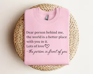 Dear Person Behind Me Mental Health Awareness DTF Transfers