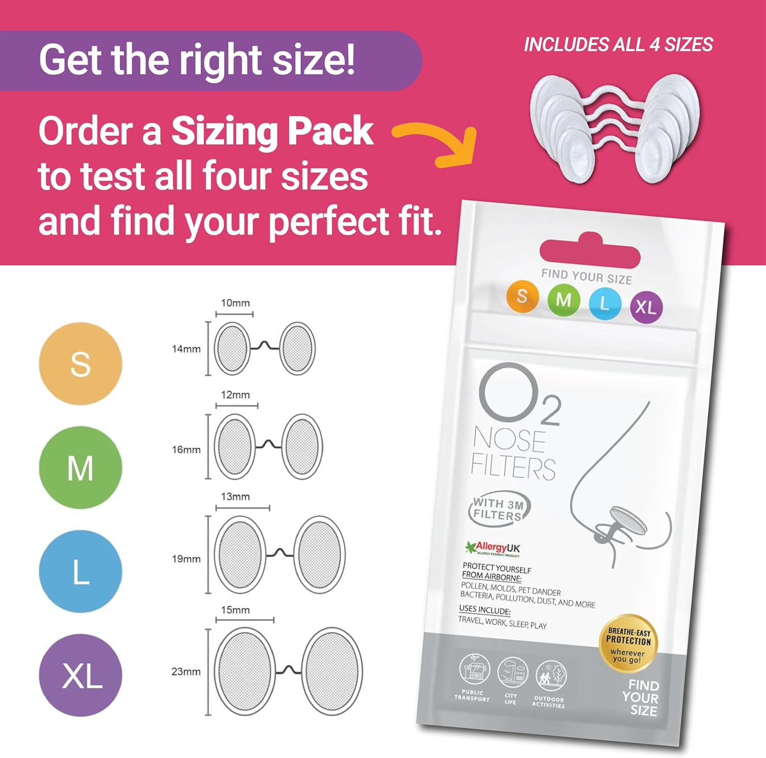 3M Filtration Nasal Filters - Nasal Dilators for Allergies, Dust - Drug-Free, Latex-Free, Invisible Face Covering Accessory