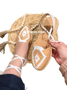 Rombo Lace-Up Huaraches/ Tan Huaraches/ Huaraches Mexicanos/ Mexican Sandals/ Leather Sandals/ Zapatos Artesanales/ Sandalias de Piel/ Huaraches tejidos