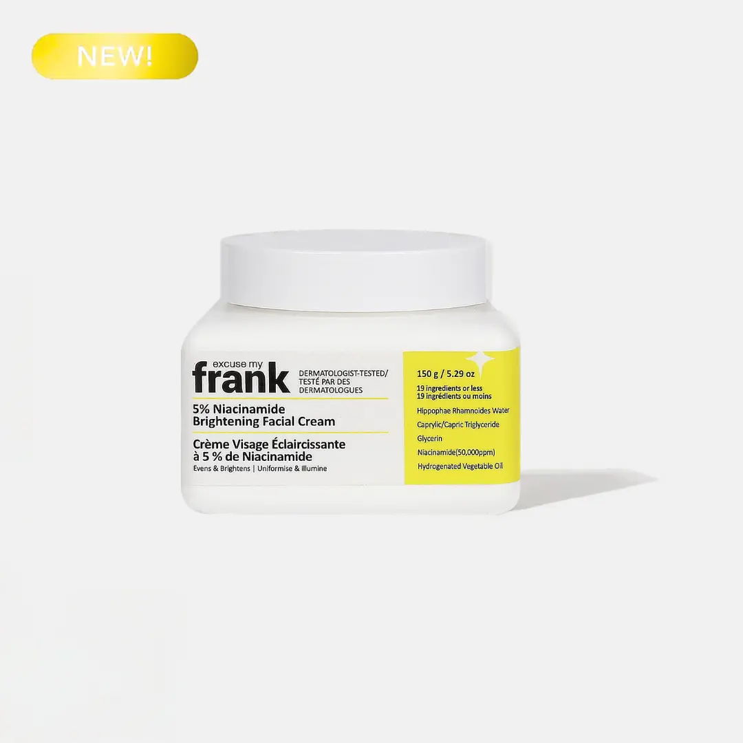 Excuse My Frank 5% Niacinamide Dark Spot Brightening Cream | 150g Jumbo Jar | Korean Skincare for Even Tone & Large Pores | Vegan & Dermatologist Tested