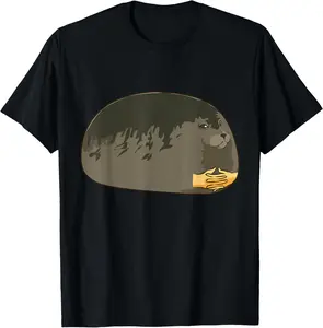 Seal With Hands Crossed Meme Cute Chubby Seal Dank Meme T-Shirt Pure Cotton Graphic Tees Menswear Top: Gifts for Men & Women