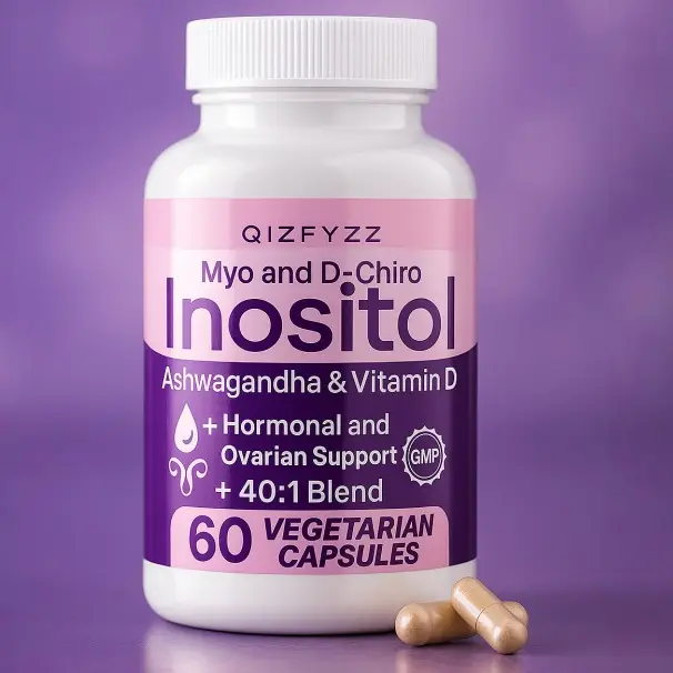 Myo-Inositol & D-Chiro Inositol Supplement for Women - Hormone Balance & Ovarian Support for Women - Ideal 40:1 Ratio, Vitamin D3 + Ashwagandha