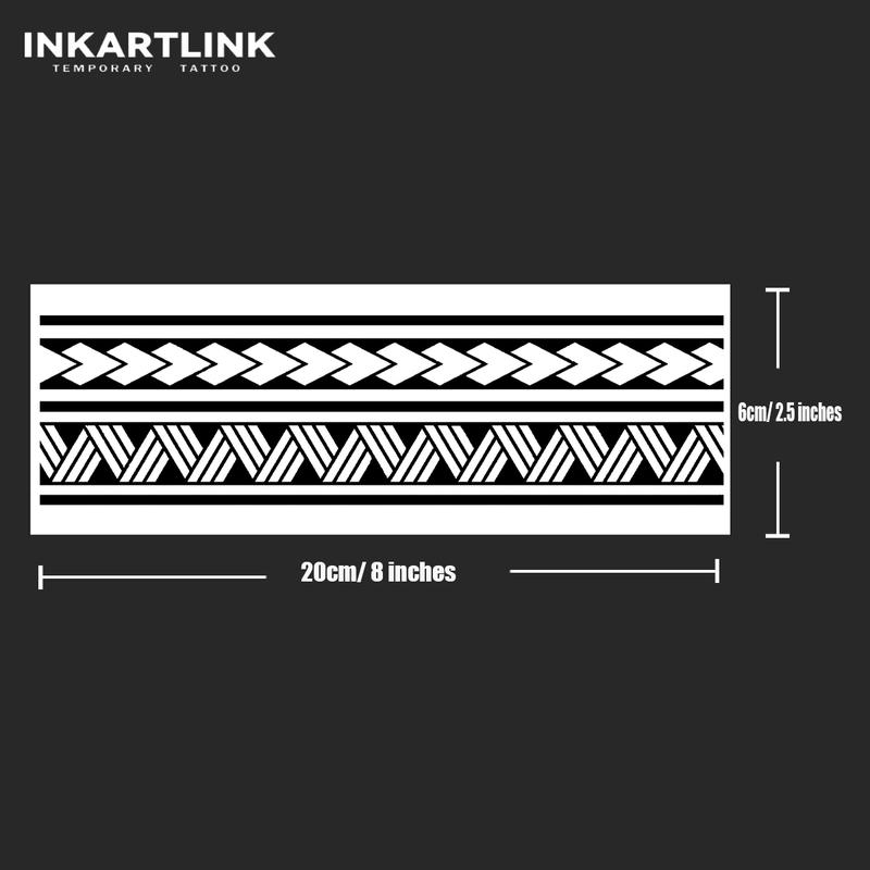INKARTLINK Tattoo Tech, 2 Sheets Large Semi Permanent Tattoo, Adult Art Design Temporary Tattoos, Lasts 1-2 Weeks, Waterproof, Realistic Look, No Adhesive, No Reflection (Closed Loop 2)