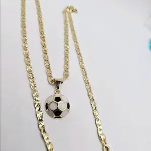 soccer ball chain gold-plated regular style