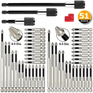 K7 Screwdriver Bit Set, Replaceable Screwdriver Bits, Durable S2 Steel Cross Head Drill Bits with Extension Rods, Essential Accessories for Electric Tools Enthusiasts.#dealsforyoudays