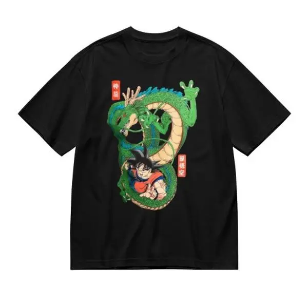 Dragon Ball Goku Character T Shirt Mens Cotton Oversized Relaxed Fit Anime Tee Summer