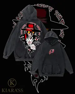 Alucard - Hellsing Anime Shirt Double Printed Vintage Washed Tee Unisex Heavyweight Cotton Retro Japanese Streetwear Anime Shirt For Man And Woman