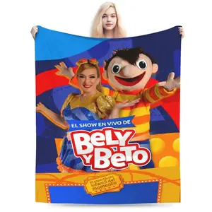 Bely Y Beto Themed Printed Flannel Blanket, Suitable for All Seasons, Suitable for Bed, Sofa, Travel, and Is An Ideal Choice for Birthday Gifts