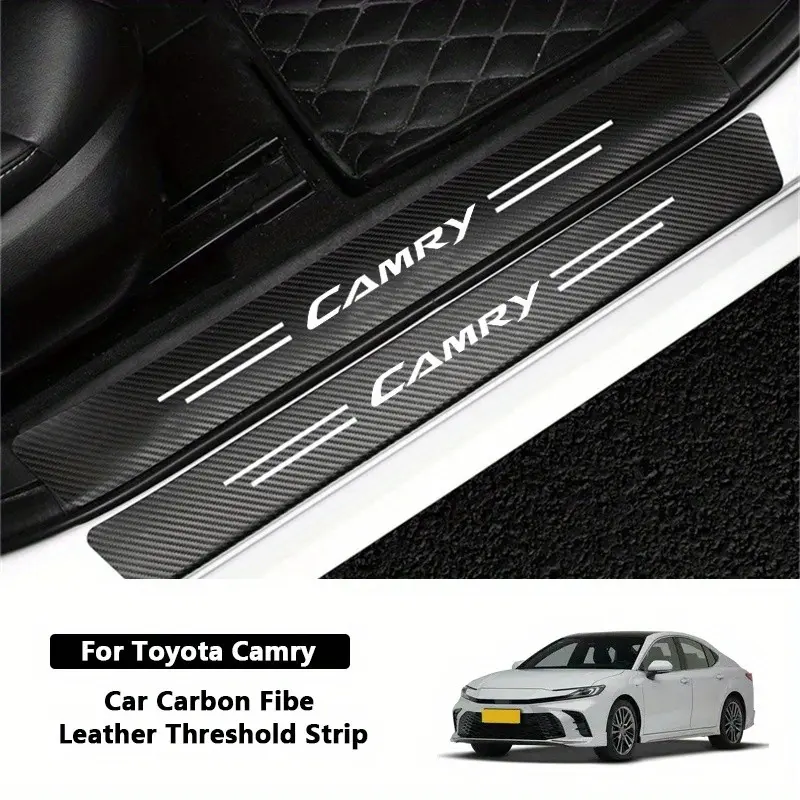 Toyota Camry Rear Door Edge Protector Sticker, Leather Threshold Strip, Scratch-Resistant Car Accessories, Durable Auto Protection Film, Easy Installation, Car Stickers, Vehicle Exterior Decoration