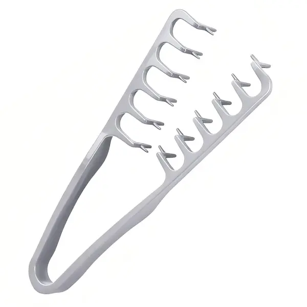 Volumizing Hair Comb for Men, Texturizing Brush for Fluffy Wavy Hairstyle, Wide Tooth Backwards Combing Brush, Gray