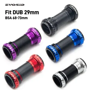 EVOSID DUB BSA 68/73mm Thread Central Movement 2 Bearing 28.99mm For Sram NX SX Eagle Crankset MTB Bike BB For DUB Crank 29mm Ultra-Light Aluminum Alloy Dub Axle 29mm, Mountain Bike Road Bike Integrated Hollow Threaded Axle, Durable Bicycle Component