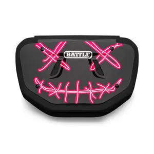 BATTLE Nightmare Chrome Football Back Plate High-Impact Foam Interior Curved Design for Max Energy Disbursement Universal Fit High-Gloss Finish