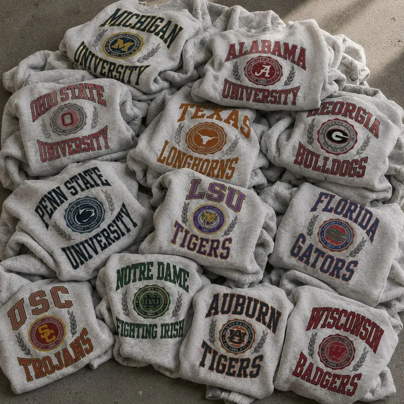 Vintage College Football Sweatshirt, Retro University Mascot Crewneck, Distressed Campus Graphic Pullover, All Team Football Fan Apparel, Classic Collegiate Sweatshirt, Unisex Heavy Blend Crewneck, Gameday Gift, Cozy Athletic Streetwear UKN