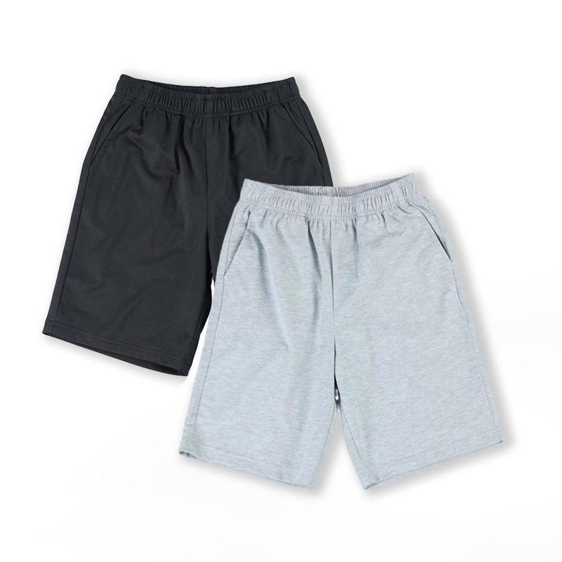 2pcs Boys jogger pants  for summer Teenage Stylish Versatile Trendy Street Casual Comfortable Breathable Sports Outdoor Pocket Work Shorts Straight Spring Summer Autumn,Size 8-16 Years