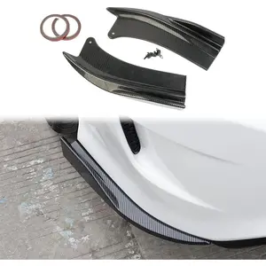 Car Rear Bumper Spoiler Bumpers Lip Diffuser Splitter Protector for Dodge Charger 2015-2021 (Black Carbon Fiber)