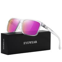 A08-transparent Frame/silver Metal/Purple Lens