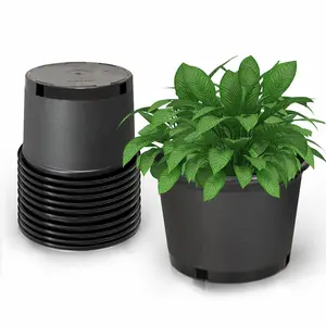 Greenish Findmall 10PC Black Trade Gallon Root Garden Container Premium Nursery Potst