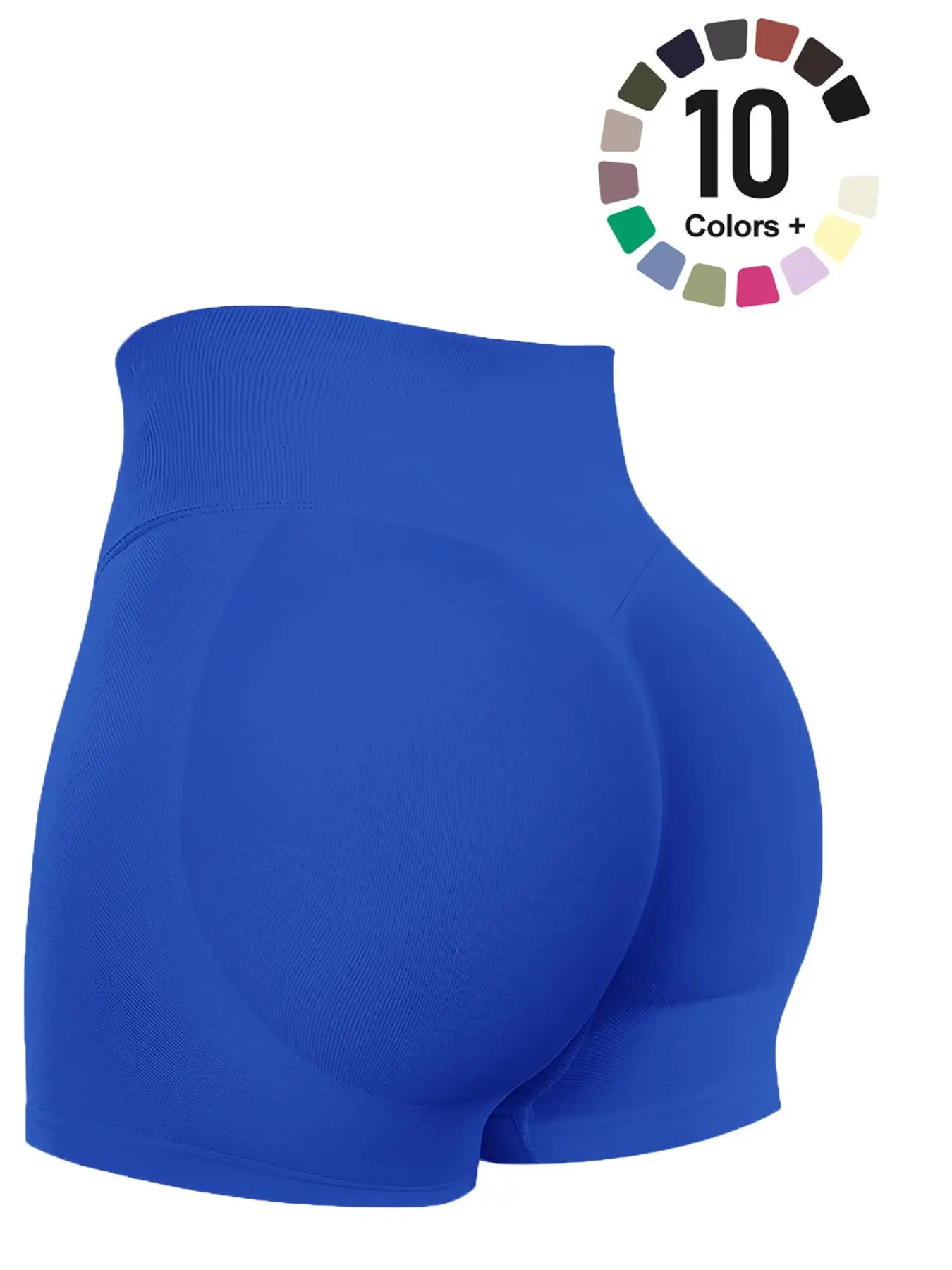 Women's Solid Ruched High Waist Sports Shorts, Breathable Comfortable Seamless Skinny Shorts, Ladies Sportswear for Indoor Outdoor Wear