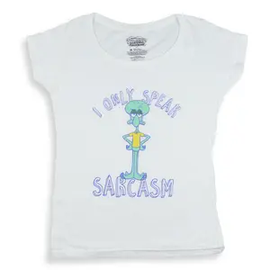 SpongeBob Squarepants T-Shirt Women's Squidward I Only Speak Sarcasm Tee
