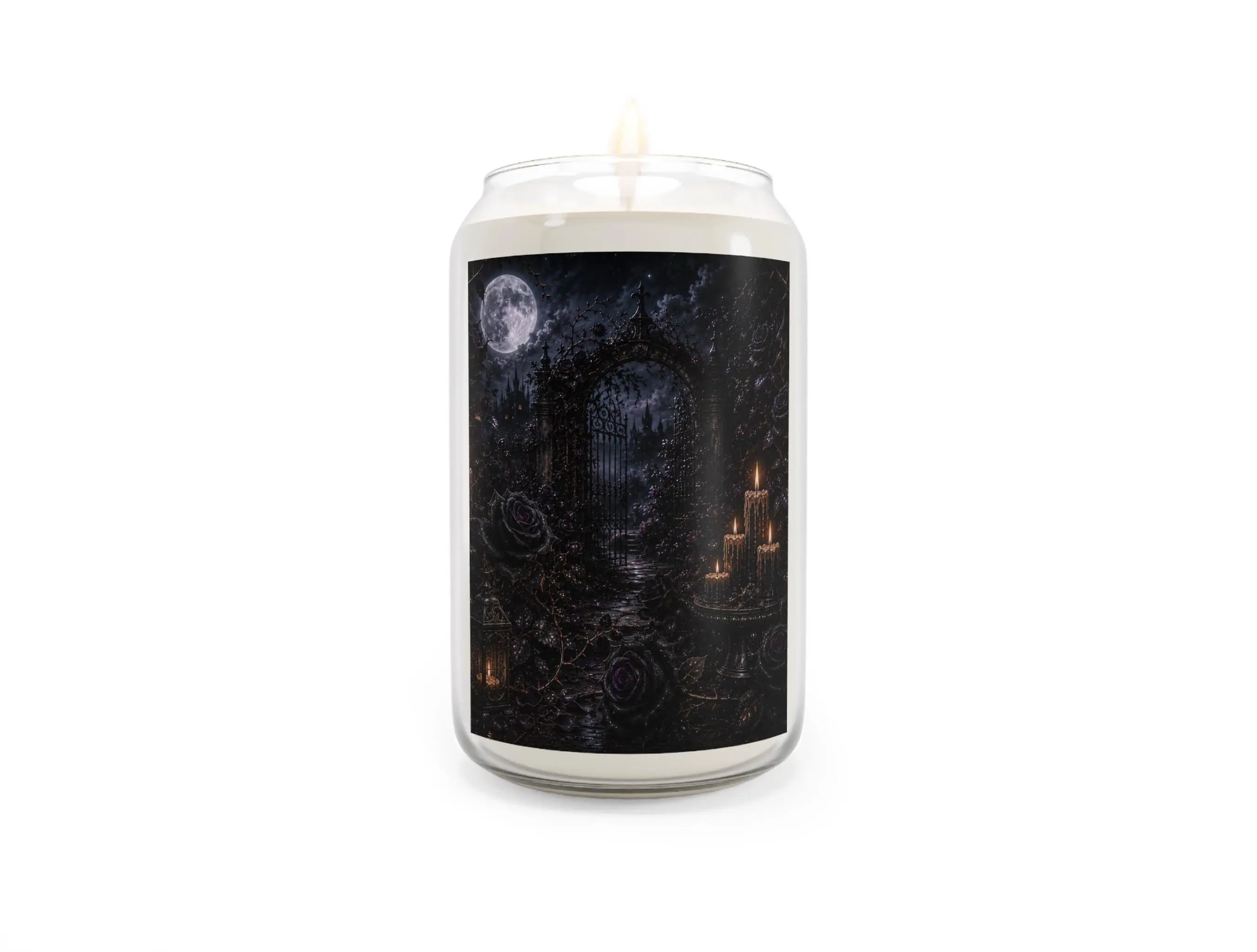 Moonlit Gothic Mirror Candle, Soy Candle 13.75oz | Dark Victorian, Candlescape
