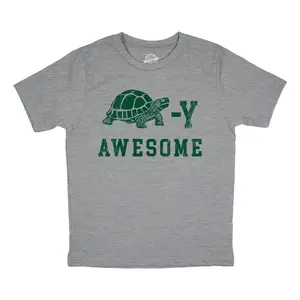 Youth Funny T Shirts Turtley Awesome Sarcastic Turtle Graphic Novelty Tee for Kids Funny T Shirts Funny Animal Short Sleeve Novelty Tees for Kids Green -