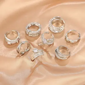 Viral Trend Fidget Anxiety Spinner Ring for Women, Crisscross Intertwined Dual Band Nickel-Free Anti-Tarnish Adjustable Open Ring, Durable Thick Metal Smooth Rotatable Jewelry for Daily Stress Relief, Date & Birthday Gift For Her