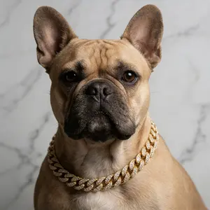 Luxury Cuban Link Pet Collar Sparkling Crystals Ideal Gift For Pet Lovers