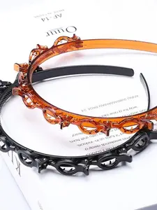 Cute Hair Clip Decor Hairband with Clips, Multifunctional Hair Hoop, Stylish Women's Headwear, Retro '90s Vibe Accessories, Headbands Women, Chic Headbands