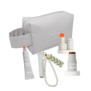 Totemica Beauty Set Makeup Essentials by Ana Patricia Complete Bundle 4 Lip Oils 4 Contour Sticks 4 Gel Tints Cosmetic Bag Exclusive Charm Cherry Coffee