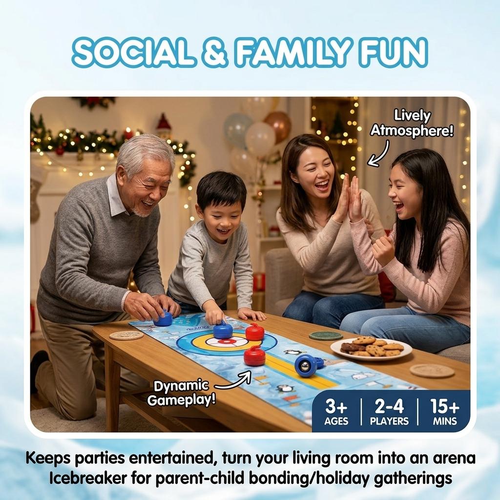 Football Carnival! 3-in-1 Tabletop Game Set | Mini Soccer, Curling & Bowling | Portable Parent-Child Indoor Competitive Toy | Ideal for Parties, Gatherings, Travel & Entertainment, Suitable for Kids and Adults