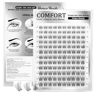 120-Piece Short Eyelash Cluster Set, Fine Lashes Kit, 8-14mm Venus Eyelash Clusters, Long Extension, DIY Volume Eyelashes, Daily Makeup Natural Look