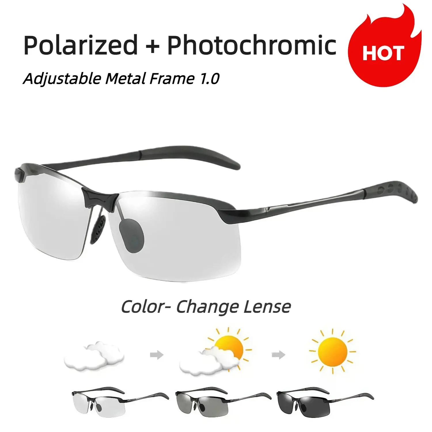 Polarized Photochromic Sunglasses