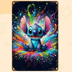 DISNEY CLASSIC Stitch Tin Sign, Versatile, Outdoor Decoration, Birthday Gift, Suitable for, Yard, Home