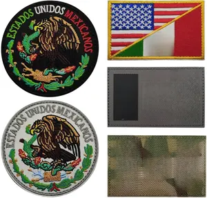 Mexican Flag Patch, 5PCS Mexico Eagle Patches for Vest, Molle Military Patches for Army Tactical Backpack & Jackets with Loops and Hook (5PCS)