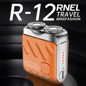 Witzio R-12 New Men's Rotating Shaver, Magnetic Double-Head Design, Ultra-Long Battery Life, High Speed Operation, Suitable for Home and Car Use, Rechargeable, Portable, Travel Essential，gift for boyfriend in _ output.