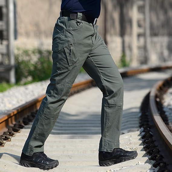 HOMUG Men's Lightweight Casual Work Pants, Men's Tactical Mountaineering Pants, Durable Multi-Functional Pockets, Horse-Faced Cuffs, Suitable for Spring and Autumn Wear. HOMUG Men's Lightweight Casual Work Pants, Men's Tactical Mountaineering Pants, Durable Multi-Functional Pockets, Horse-Faced Cuffs, Suitable for Spring and Autumn Wear.