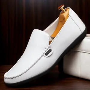 Men's classic business casual wear loafers, rubber sole, all-season business office daily casual shoes 87558