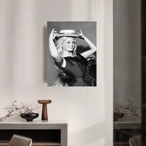 Painting Calligraphy Minimalist Inner Pop Frame Painting Elevate Your B_Bardot Space Light Luxury Inner Frame Decor Singer Create a Premium Home Vibe No B_Brigitte Drilling Needed Easy to Hang HD Art Magazine Inner Frame