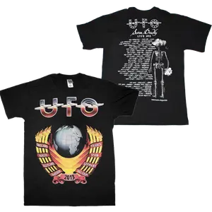 UFO Seven Deadly Live 2013 Black T-Shirt Fullsize Casual Cotton
