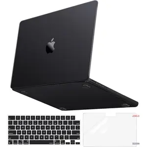 MOSISO MacBook Pro 16 inch Case M5 2026 M4 M3 M2 M1 2025-2021 A3429 A3428 A3403 A3186 A2991 A2780 A2485 3 in 1 Kit Crack-Resistant Reduces Fingerprints Hard Shell Space Black Clear