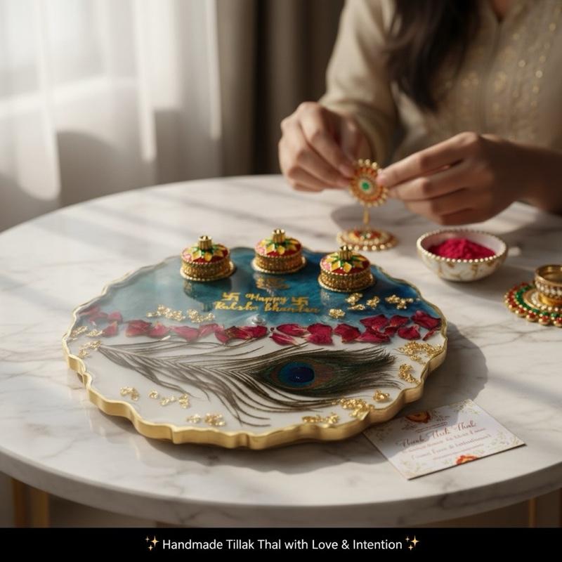 Resin Pooja Platter | Resin Tilak Thali Resin Pooja Platter | Resin Tilak Thali