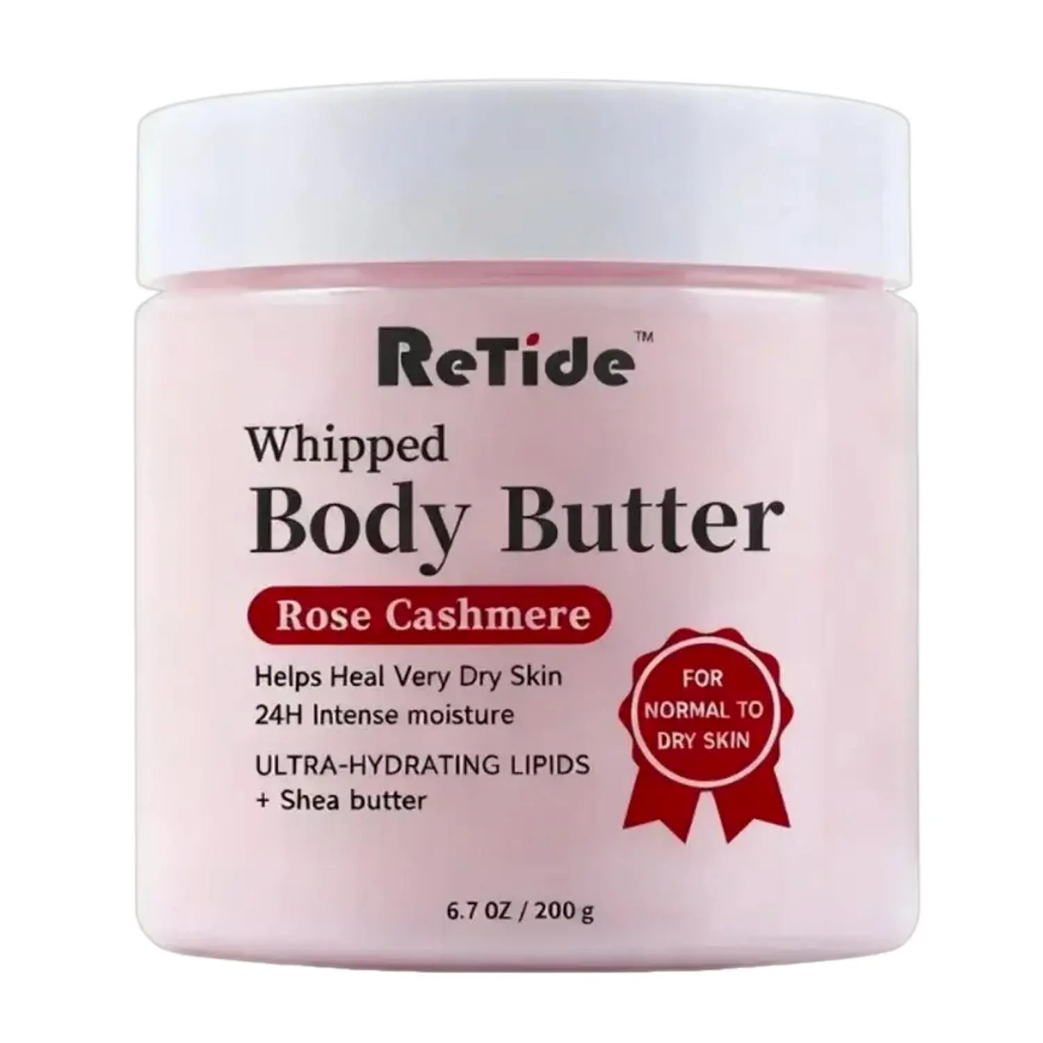 Whipped Oil Body Butter, Rose Cashmere, Shea Butter Formula, 24H Intense Moisture, Helps Dry Skin With Long-Lasting Moisture, Rich Formula And Deep Hydration, Body Care, 6.7 FL Oz