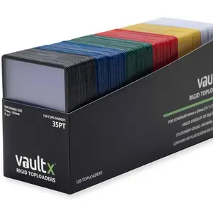 120 Toploaders 35pt, Multicolour, Trading Cards, Premium Extra Thick, 3" x 4" Seamless Rigid Card Holders, Hard Sleeves, Clear Protection for Collectible Card Games, Sports, TCG (120 Pack)