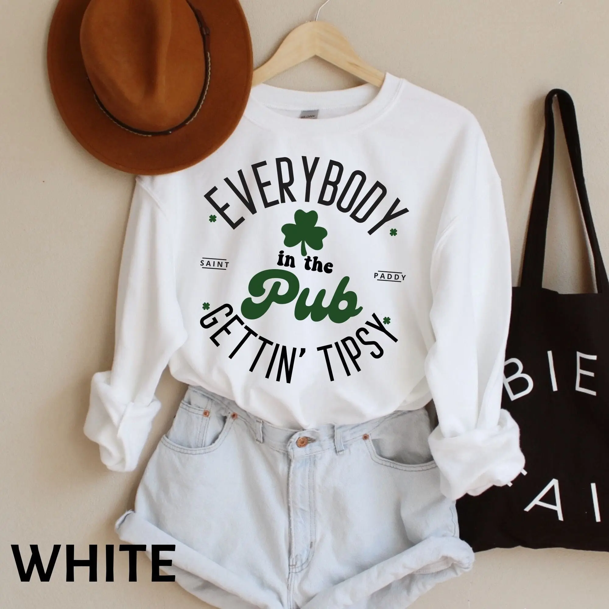 Everybody In The Pub Getting Tipsy St. Patrick's Day Sweatshirt, Funny St Pattys Day Sweatshirt, St. Patrick's Day Gift, Irish Sweatshirt