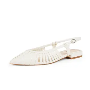[Modatope]Slingback Flats for Women Pointed Toe Ballet Flats Classic Low Heel Sandals Dress Shoes