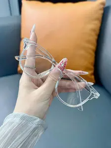 Women's Classic Square Plastic Frame Glasses, Clear Lens, Multifunctional Daily Use, Fashionable Casual Style, 1 Piece Set, Stylish Glasses